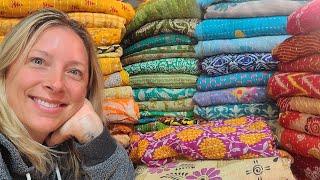 KANTHA QUILTS- *Stock *Shop update *Hand stitched boho quilts *AmourFabriQues