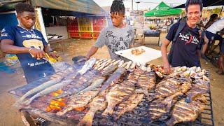 EXTREME Street Food in Africa!! SEAFOOD MOUNTAIN on Beach in Dakar, Senegal!!