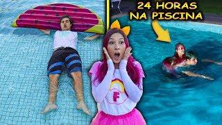 DESAFIO 24 HORAS NA PISCINA COM BIANKINHA ( CONSEGUIMOS ? ) | Família Maloucos