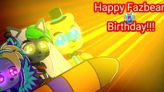 (Gacha club/Fnaf) Freddy and Roxy sing happy Fazbear birthday to Foxy and Lynn 3! (Birthday special)