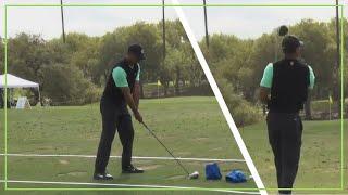 2019 TIGER WOODS Warm Up Swing Sequence | Wedge To Driver