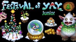 Festival of Yay Junior - All Costumes, Decorations, Obstacles (My Singing Monsters: Dawn of Fire) 4k