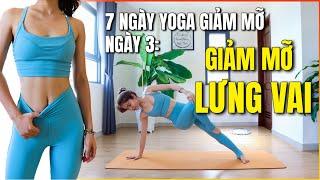 Thử thách Yoga 7 ngày giảm mỡ - ngày 3 - yoga giảm MỠ LƯNG, TAY VAI | Hoàng Uyên Yoga