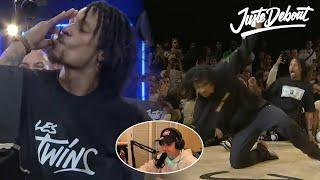 REACTING to LAURENT (Les Twins) vs D SORAKI || Juste Debout GOLD 2023 HIP HOP FINAL