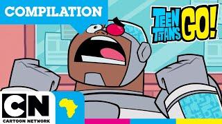 Top 10 CYBORG Funny Moments | Teen Titans Go! | Cartoon Network Africa