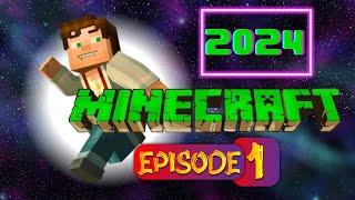 CraftyAdventurer's Epic Minecraft Journey - Episode 1: Building Foundations and Facing Creepers