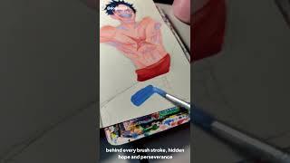 Straw Hat Adventures on Canvas: Mastering Luffy's Cartoon Aesthetics #shorts  #artist