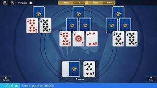 ᐶ TRIPEAKS SOLITAIRE 27 Apr, 2019 - Microsoft Solitaire Collection (earn a score of 36.000)