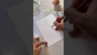 Turn a Simple Leaf into a Masterpiece  #LeafPainting #SatisfyingArt #GreenArt
