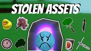 ALL STOLEN ASSETS IN SLAP BATTLES | Slap Battles Stolen/Free Assets