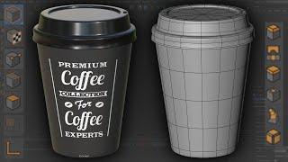 Beginner 3D Modeling #2 | Paper Coffee Cup | Basic Subdivision Surface & Texturing Tutorial