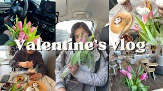 received my first ever tulips bouquet for Valentine’s | Utopia Cafe | Regina Saskatchewan