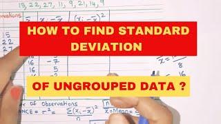 How to Calculate Variance & Standard Deviation of Ungrouped Data? | Variance Standard Deviation