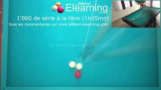 Billard français - Billiard E-Learning  - série no 00 de 1'000 points à la libre