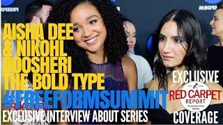 Nikohl Boosheri & Aisha Dee from The Bold Type interviewed at the 1st #FreeformSummit