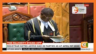 Speaker Moses Wetangula rules Kenya Kwanza Coalition as the majority in Parliament