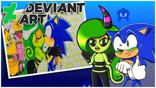 Sonic & Zeena visits Deviantart