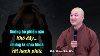 Buông bỏ phiền não RẤT KHÓ... nhưng là chìa khoá tới hạnh phúc - Thầy Thích Pháp Hòa