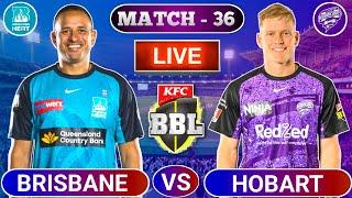 Live: Brisbane Heat vs Hobart Hurricanes | Today Cricket Match Live | Big Bash League 24-25 Live