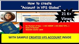 How to Create Account in VFS Global | For Payment of Fees | Generating Courier Labels