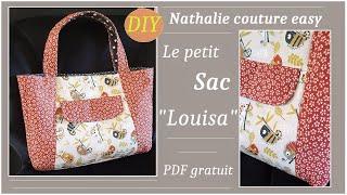 le petit sac "Louisa" et son patron PDF offert / Nathalie couture easy