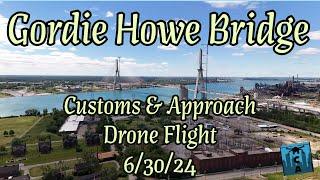 Gordie Howe International Bridge | Customs & Approach Drone Video | 6/30/24