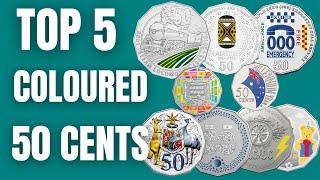 Top 5 Rare and Collectable Coloured 50-Cent coins from the Royal Australia Mint