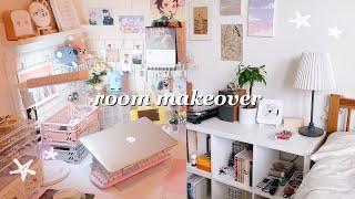 room makeover: productive & aesthetic desk setup, kpop album & manga organizing, decorating