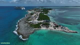 Unveiling Cococay, Bahama's  beauty from Above with a Drone 4k