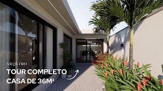 Plano de Casa 36M | Tiny House | Mini Casa 36 M²| (36 SQM)| Small House Design Idea