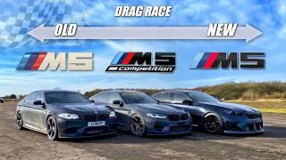 BMW M5 GENERATIONS.. G90 M5 vs  F90 M5 vs F10 M5: DRAG RACE