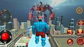► Incredible Monster Hulk vs Yellow Hulk - Monster Superhero City Optimus Prime & More Robots Rescue