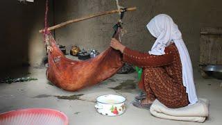 Rural life in Jaghoori AFGHANISTAN  | Village life | How to make Butter & Dough in village.