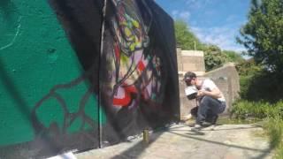 Time Lapse Graffiti by PSY-2HT at HOf Zuiderpark, The Hague