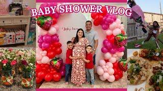 BABY SHOWER VLOG! | Strawberry Theme!