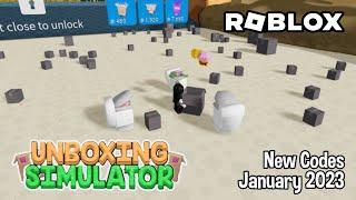 Roblox Unboxing Simulator New Codes January 2023