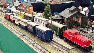 Detailed LGB G gauge model railroad at garden railway meetup in Bochum 2024