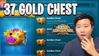 37 Alliance Gold Chest - Full of Speed Ups [ BABA TC ATATURK Insane DROPS ]  | Rise of Kingdoms