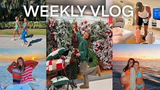 a Florida week in my life vlog: christmas shopping, prettiest sunset swim, and girls weekend