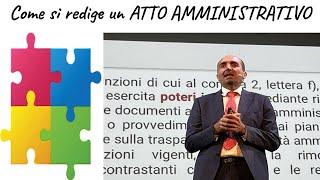 Simone Chiarelli: come si redige un atto amministrativo