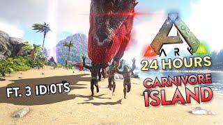 24 HOURS IN CARNIVORE ISLAND!! Here's What Happened | Ark Survival Evolved