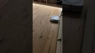 Braava M6 mop in living room #Braava#IRobot #RobotMop#CleanWithMe#asmr#cleaning#cleaningmotivation