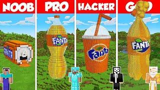 Fanta Drink Build Battle Challenge - Noob vs Pro vs Hacker vs God - Minecraft Animation