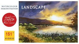 watercolor painting tutorial | watercolor demonstration | rural scene | Artist Sunil Linus De