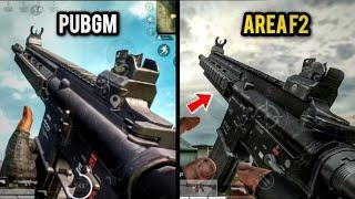 PUBG Mobile vs Area F2 (Reload Animations & Sounds) Weapons Comparison