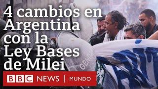 4 cambios en Argentina que trae la Ley Bases, la primera que Milei logra aprobar en el Senado