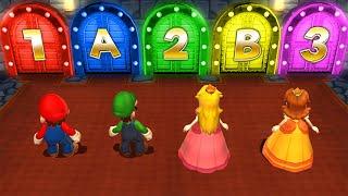 Mario Party 9 Minigames - Mario Vs Luigi Vs Daisy Vs Peach (Master Difficulty)