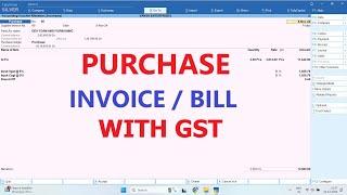 tally basic | tally purchase entry | tally purchase bill invoice tally me purchase bill kaise banaye