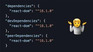 dependencies vs devDependencies vs peerDependencies in package.json