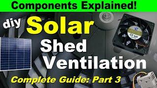 Solar Shed Ventilation COMPONENTS Explained! Part 3 Favorite Brushless Fans DC converters #solar